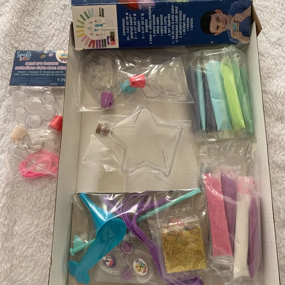 Sparkle Sand Sand Art Kit (40Pc) + 2 Bottles Bundle Creativity Kid Activity - Picture 8 of 8